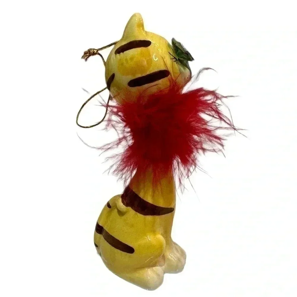 Cool Cat Bobble Head Christmas Tree Ornament 5”